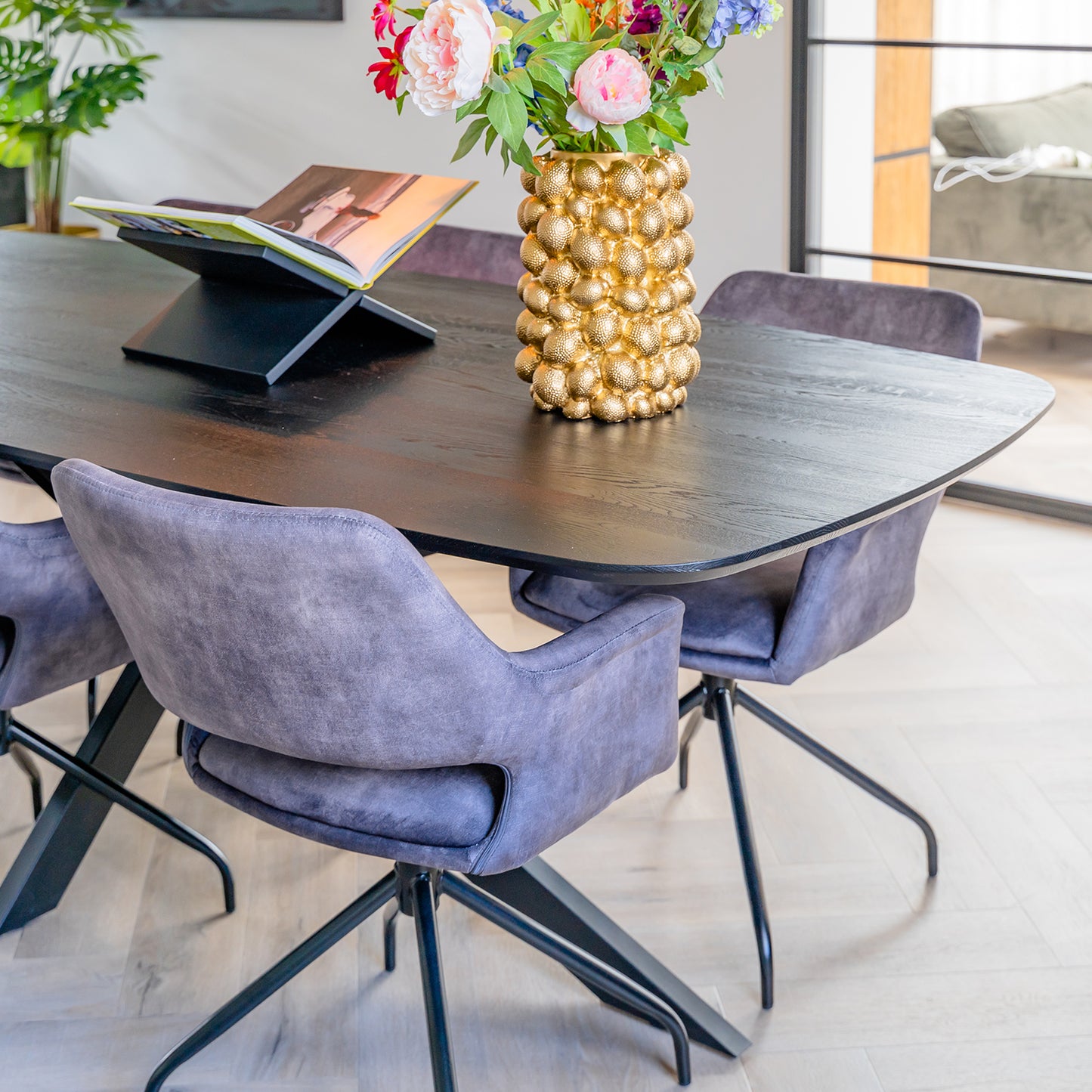 Eettafel Mia | Eikenhout | Zwart