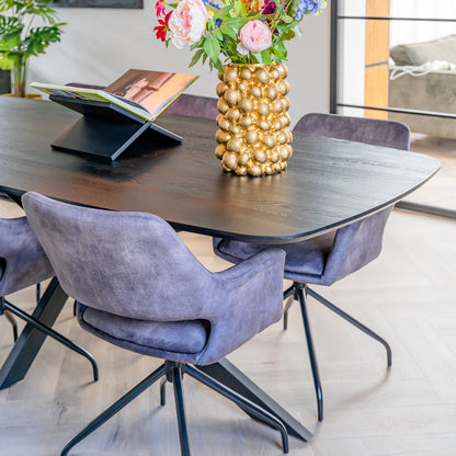 Eettafel Mia | Eikenhout | Zwart