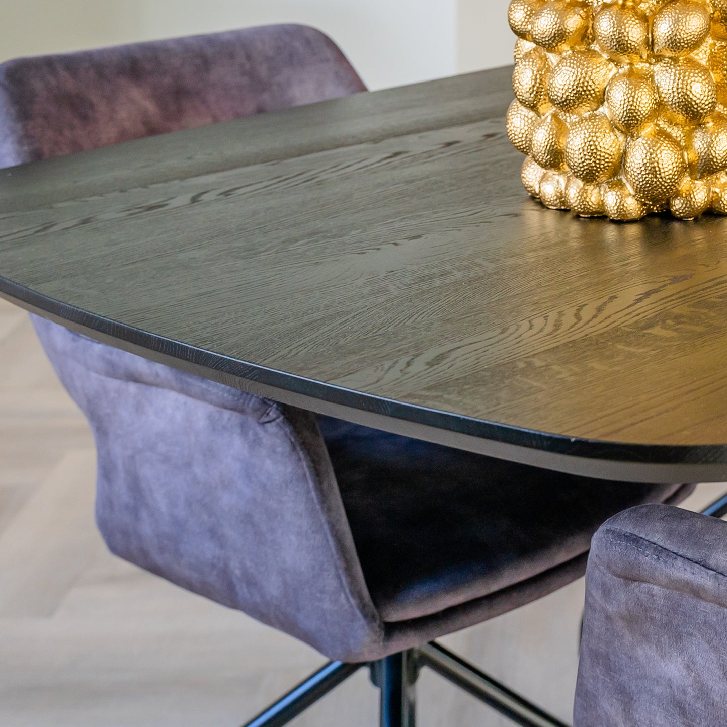 Eettafel Mia | Eikenhout | Zwart