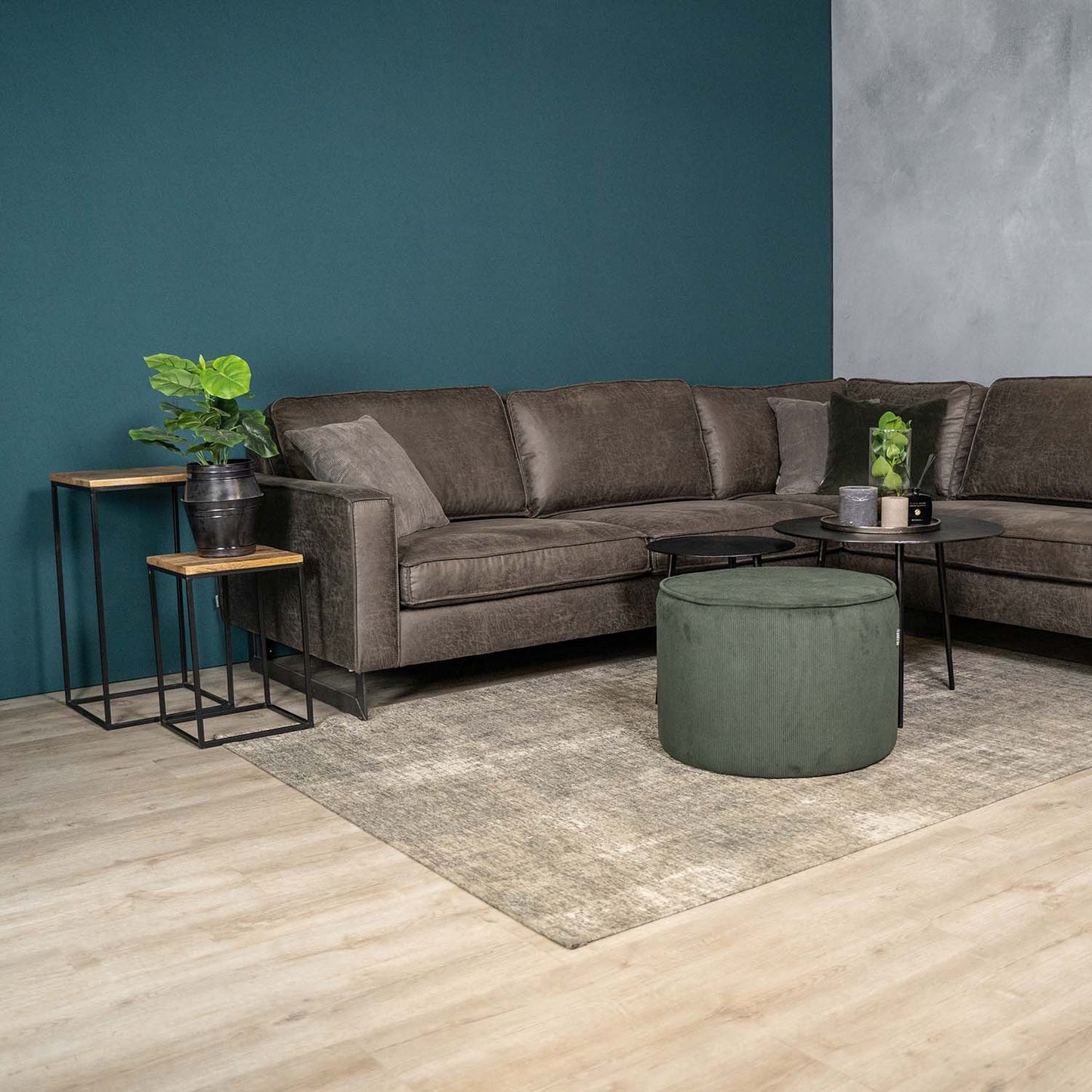 Plantenzuilen Set Vintage | Naturel Mangohout