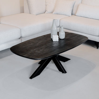 Salontafel Akagi | Deens Ovaal | Acacia Black | 120 cm