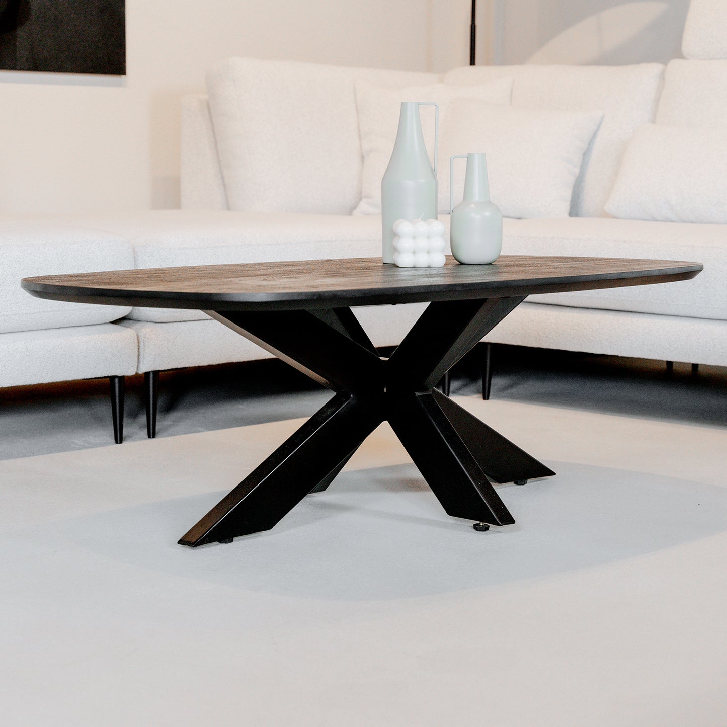 Salontafel Akagi | Deens Ovaal | Acacia Black | 120 cm