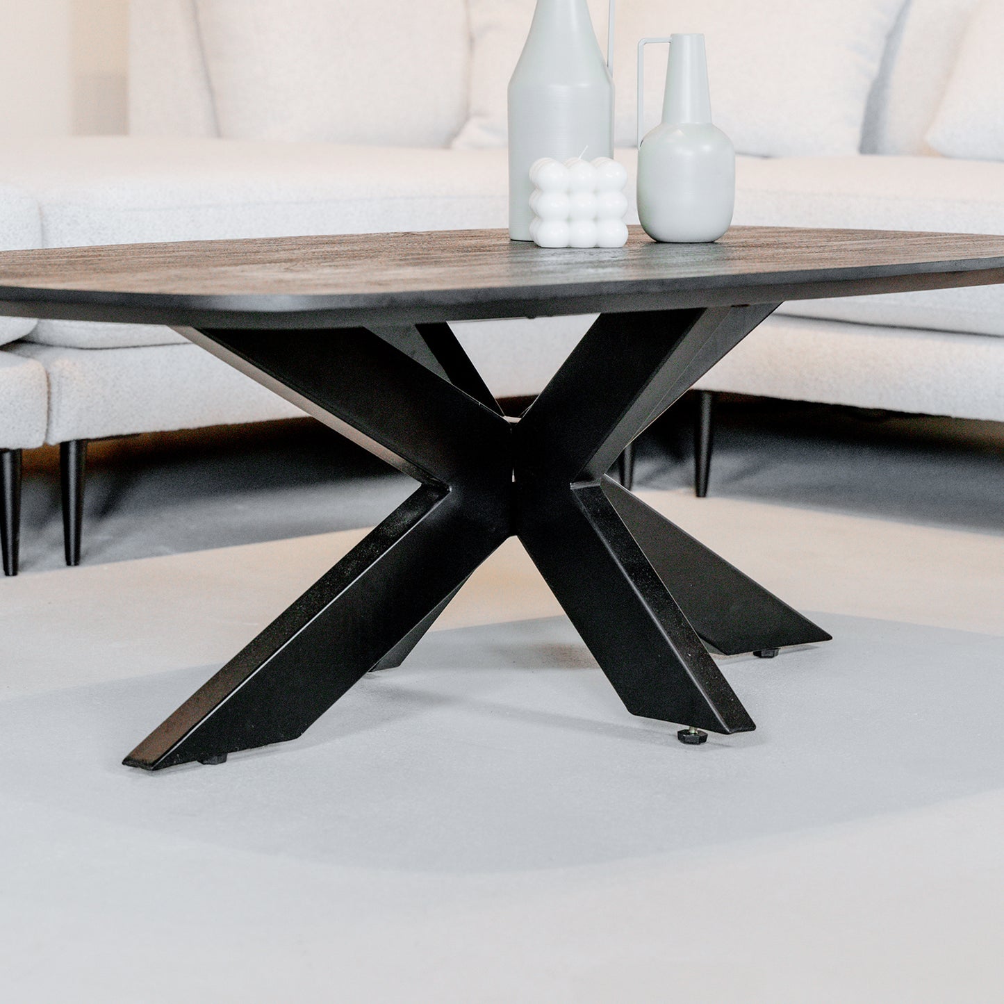 Salontafel Akagi | Deens Ovaal | Acacia Black | 120 cm