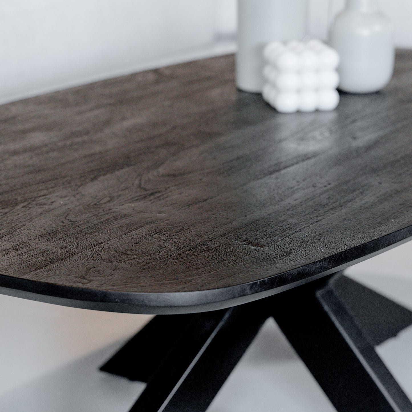 Salontafel Akagi | Deens Ovaal | Acacia Black | 120 cm