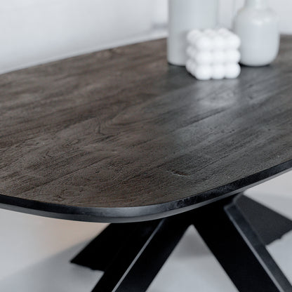 Salontafel Akagi | Deens Ovaal | Acacia Black | 120 cm