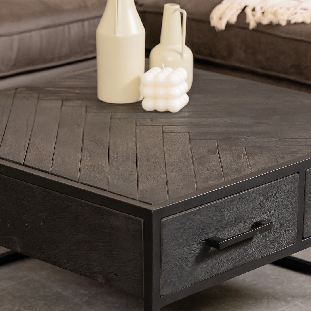 Salontafel Yara | Zwart Mangohout