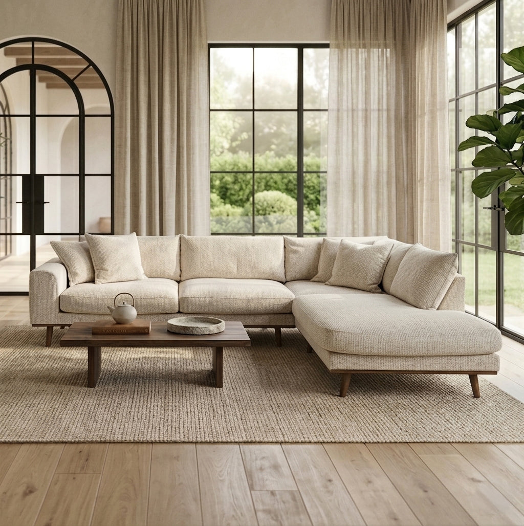 Hoekbank Copenhagen | Beige Stof