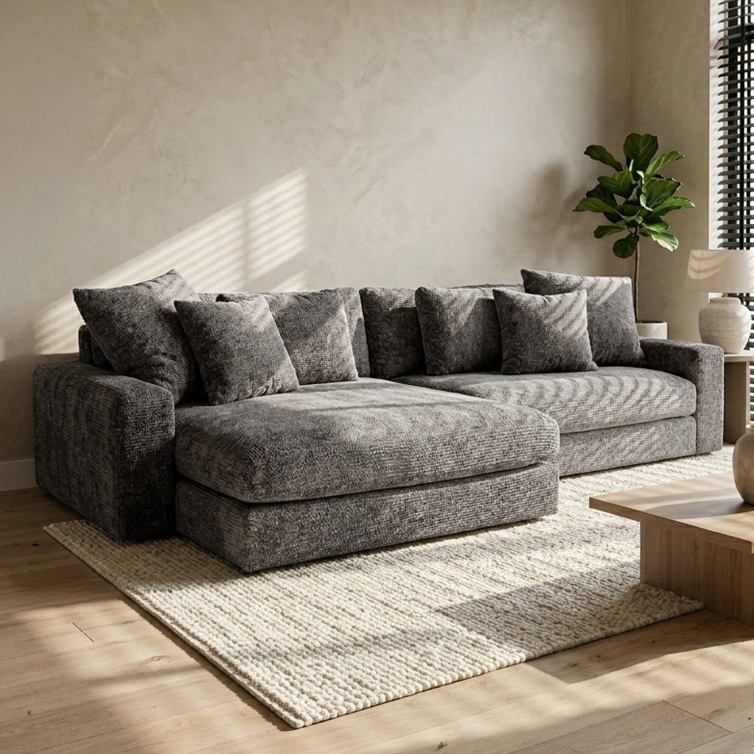 Hoekbank Dean | Stof | L+R | Magazijn leegverkoop