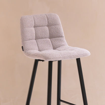 Barkruk Tess | Horeca Hoogte | Bouclé Naturel