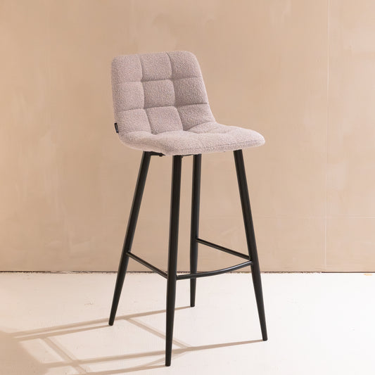 Barkruk Tess | Horeca Hoogte | Bouclé Naturel