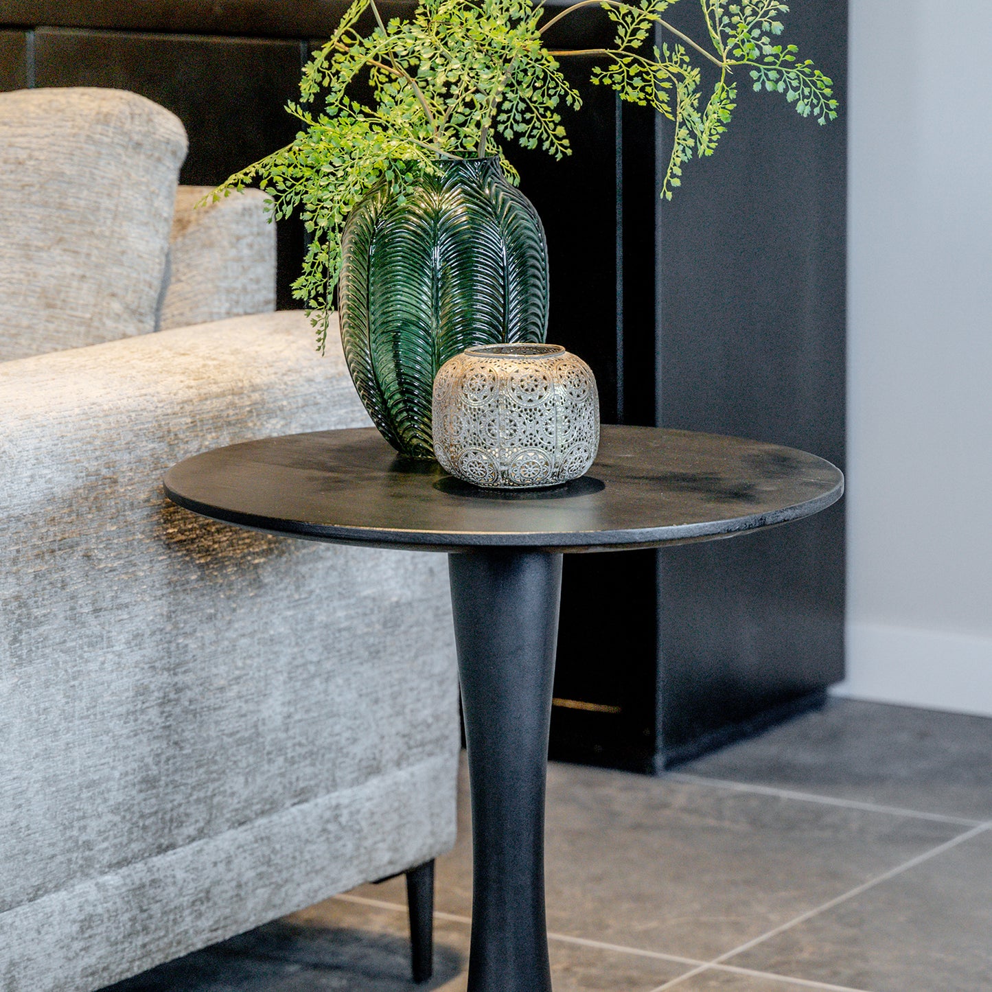 Bijzettafel Flare | Zwart Mangohout