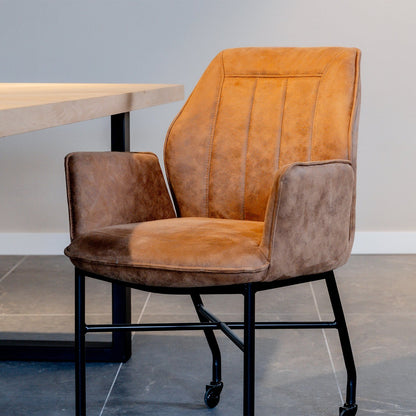 Eetkamerstoel Denver | Tan Microvezel