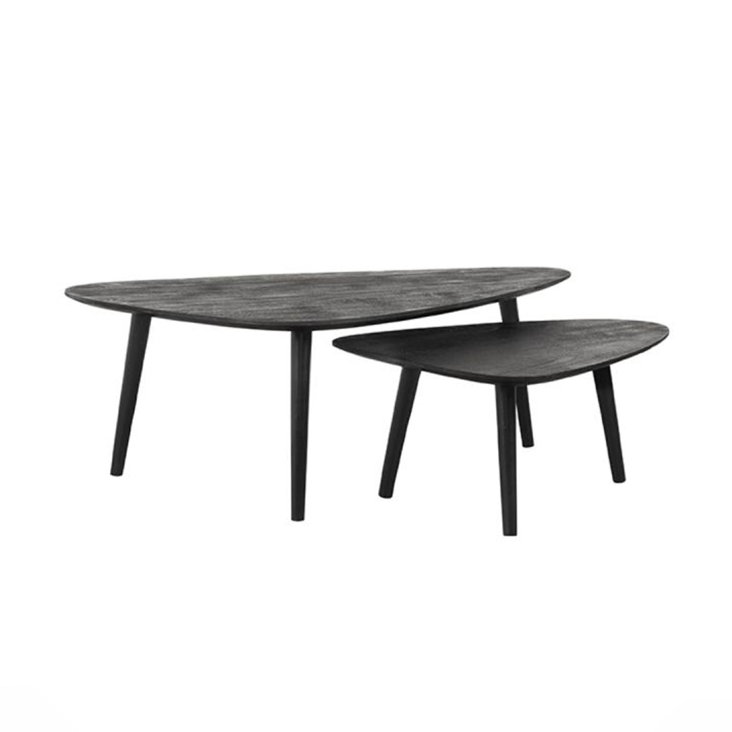 Salontafel Set Rock | Zwart Mangohout