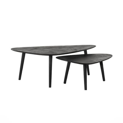 Salontafel Set Rock | Zwart Mangohout