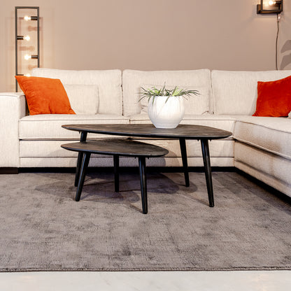 Salontafel Set Rock | Zwart Mangohout