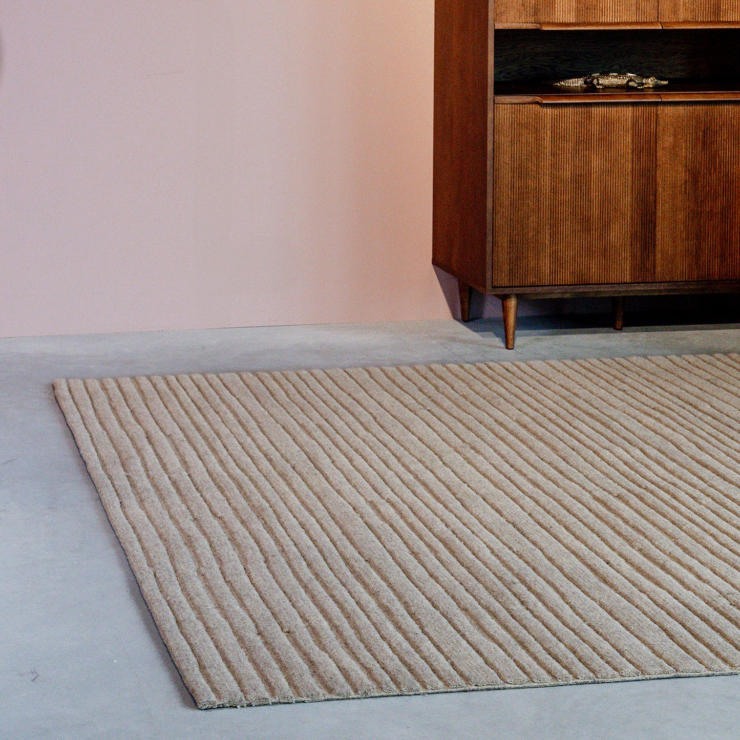 Vloerkleed Luxy | Taupe Wol | 160x230 cm