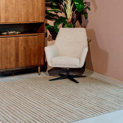 Vloerkleed Luxy | Taupe Wol | 160x230 cm