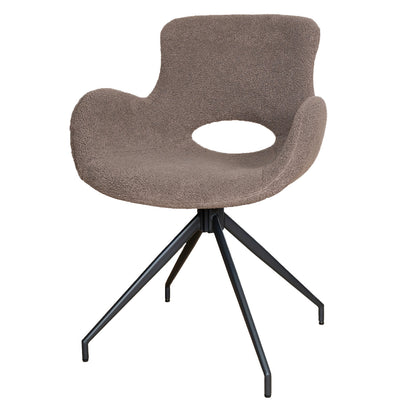 Eetkamerstoel Campo | Donker Bruin Teddy | Draaibaar