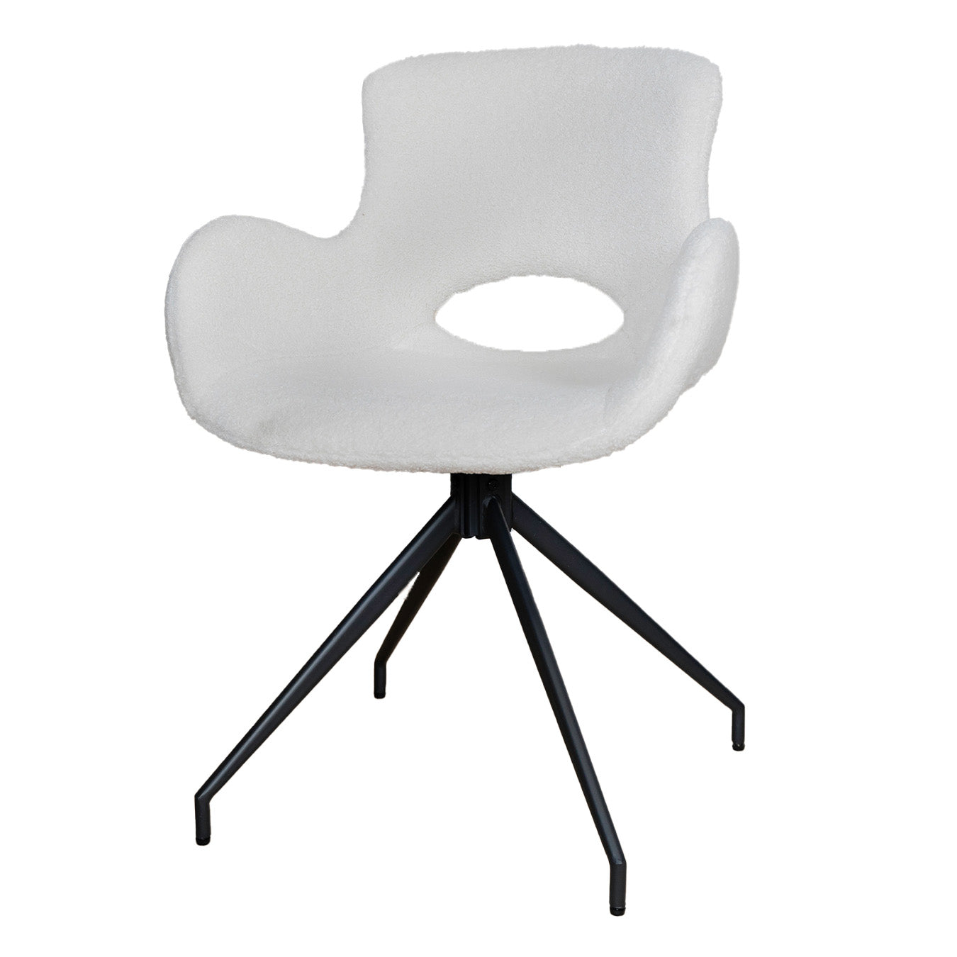 Eetkamerstoel Campo | Wit Teddy | Draaibaar