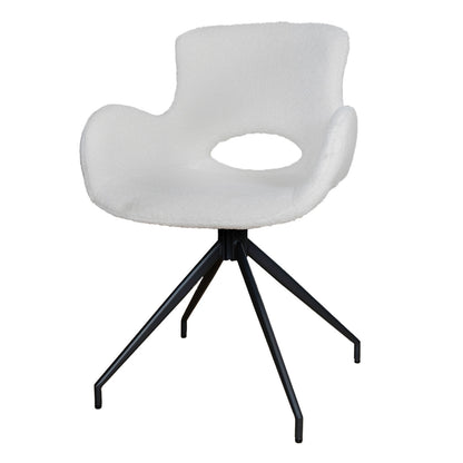 Eetkamerstoel Campo | Wit Teddy | Draaibaar