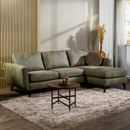 Hoekbank Manson | Groen Savannah | Longchair L+R