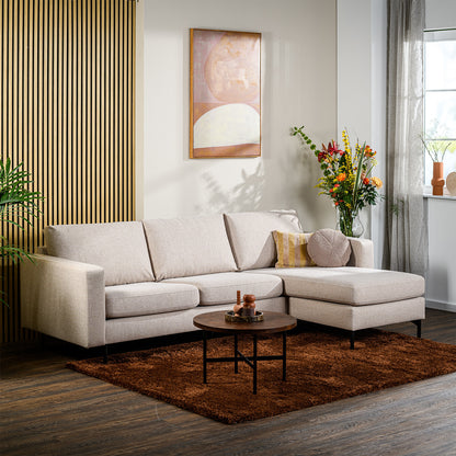 Hoekbank Oslo | Beige Stof | Longchair L+R