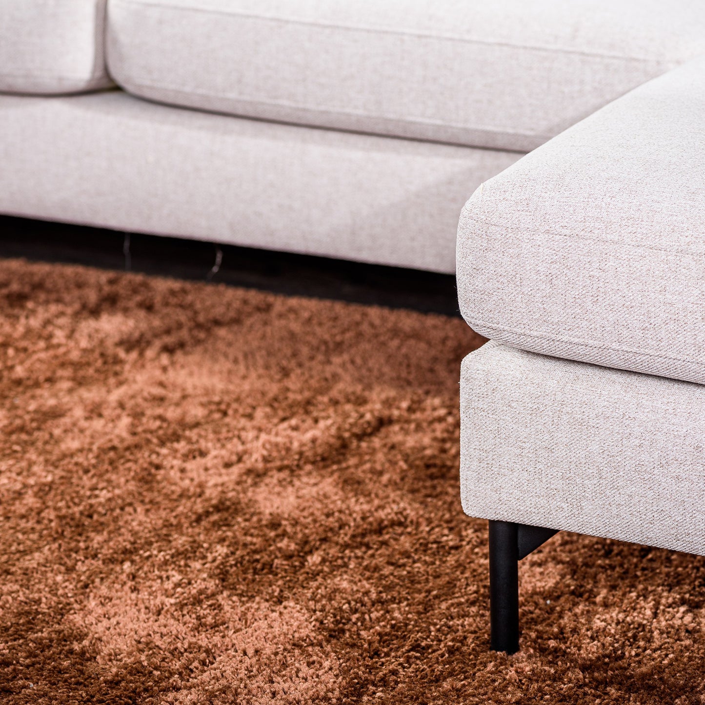 Hoekbank Oslo | Beige Stof | Longchair L+R