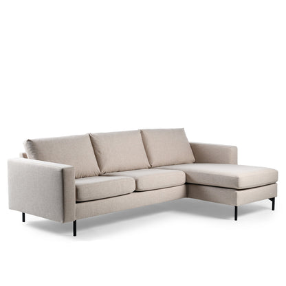 Hoekbank Oslo | Beige Stof | Longchair L+R
