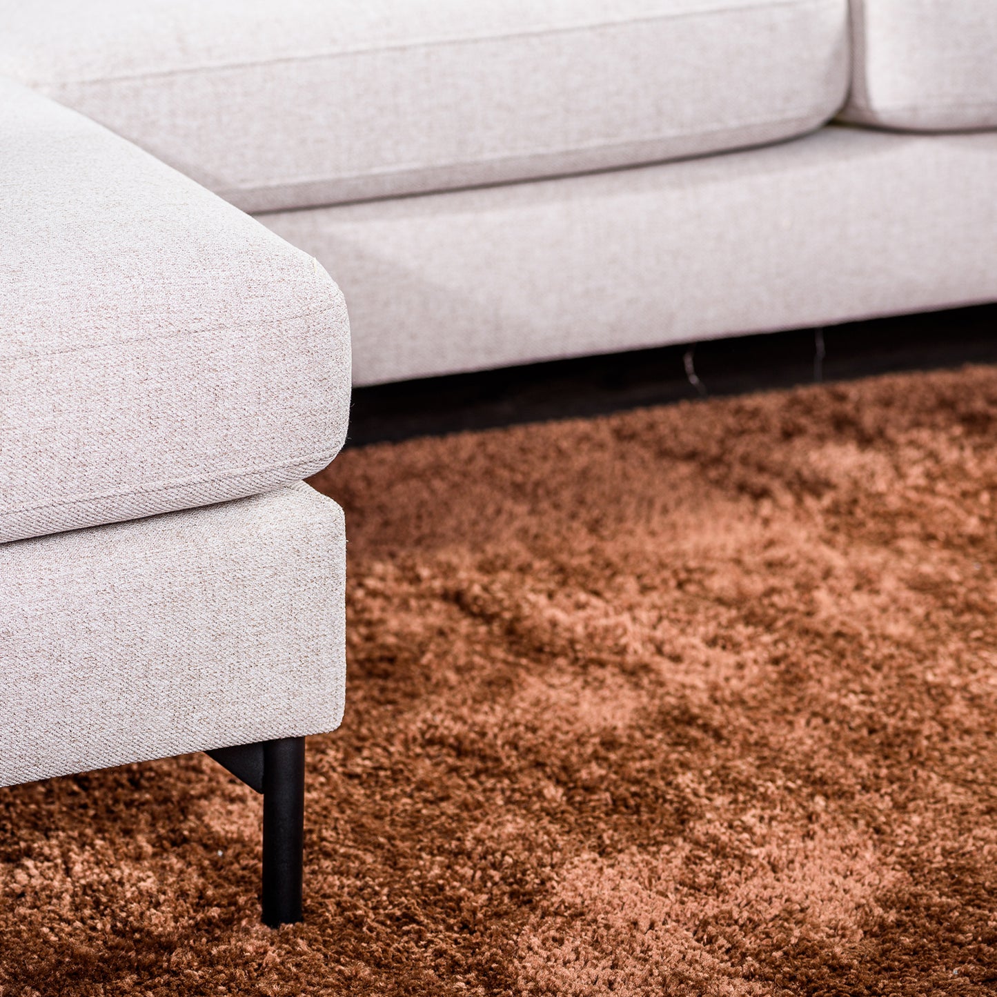 Hoekbank Oslo | Beige Stof | Longchair L+R