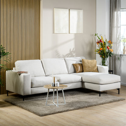 Hoekbank Tracy | Naturel Valente | Longchair L+R