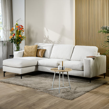 Hoekbank Tracy | Naturel Valente | Longchair L+R