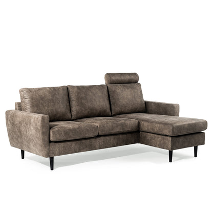 Hoekbank Lindsay | Taupe Savannah | Longchair L+R