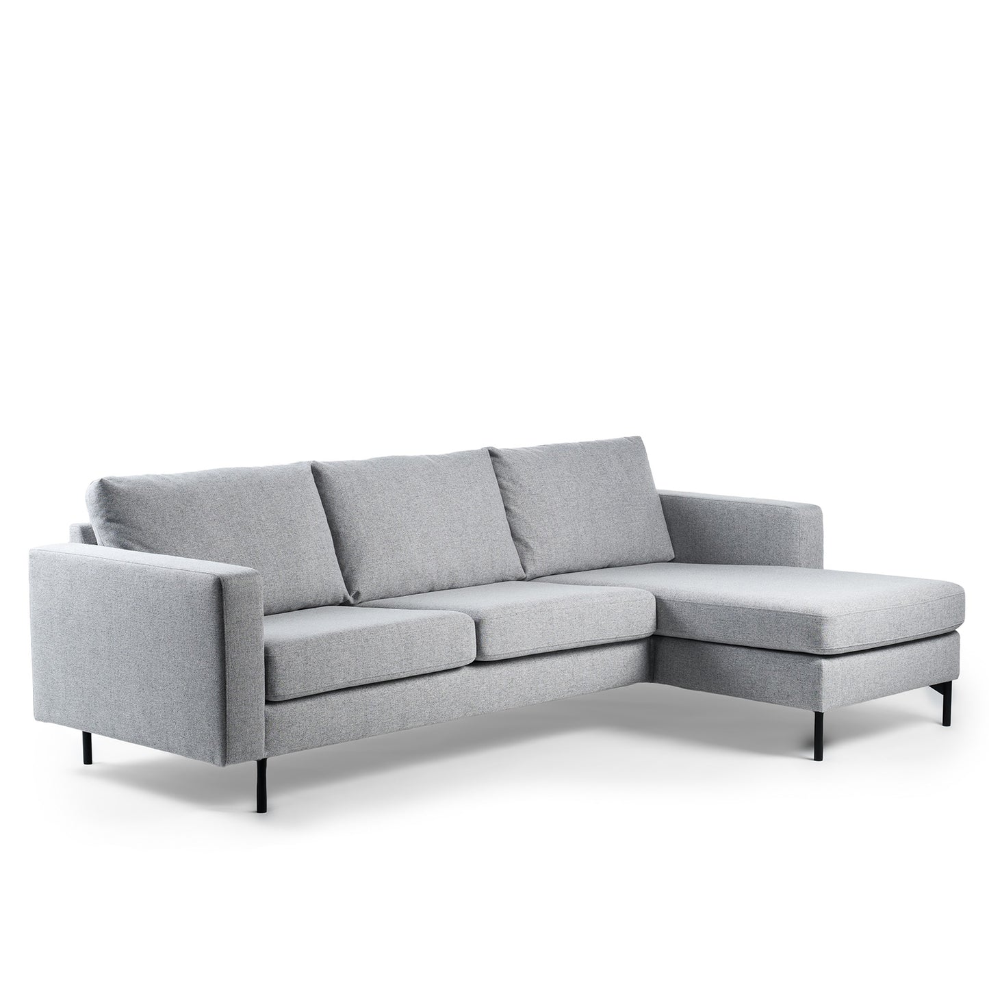 Hoekbank Oslo | Grijs Stof | Longchair L+R