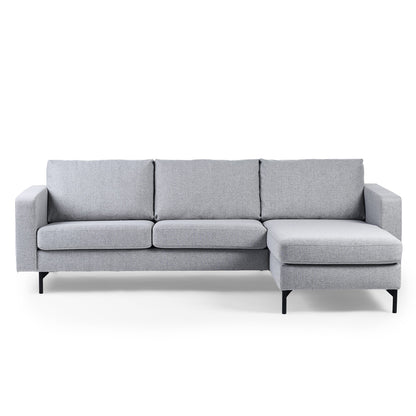 Hoekbank Oslo | Grijs Stof | Longchair L+R