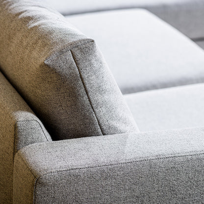 Hoekbank Oslo | Grijs Stof | Longchair L+R
