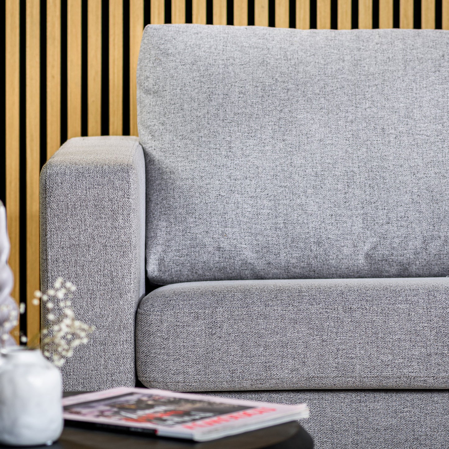 Hoekbank Oslo | Grijs Stof | Longchair L+R