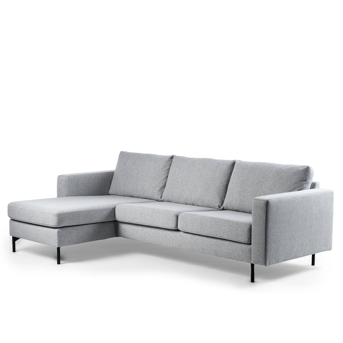 Hoekbank Oslo | Grijs Stof | Longchair L+R