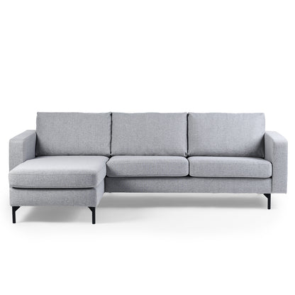 Hoekbank Oslo | Grijs Stof | Longchair L+R