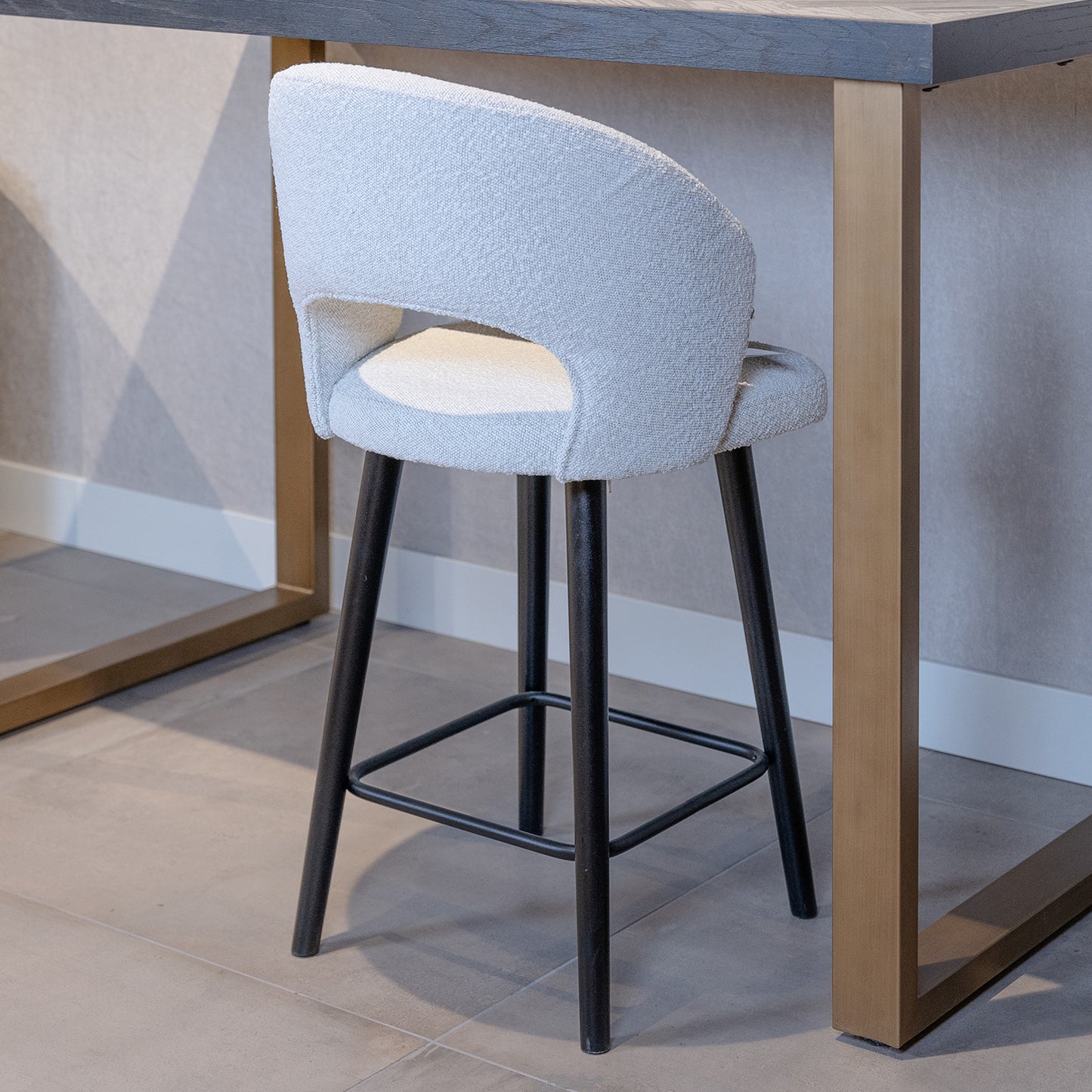 Barkruk Savoy | Kookeiland of Bartafel | Wit Bouclé