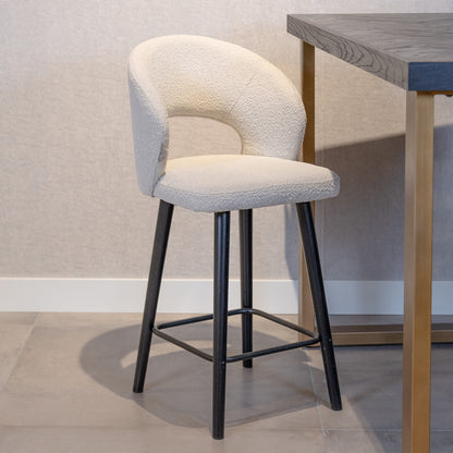 Barkruk Savoy | Kookeiland of Bartafel | Wit Bouclé