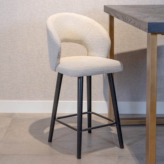 Barkruk Savoy | Kookeiland of Bartafel | Wit Bouclé