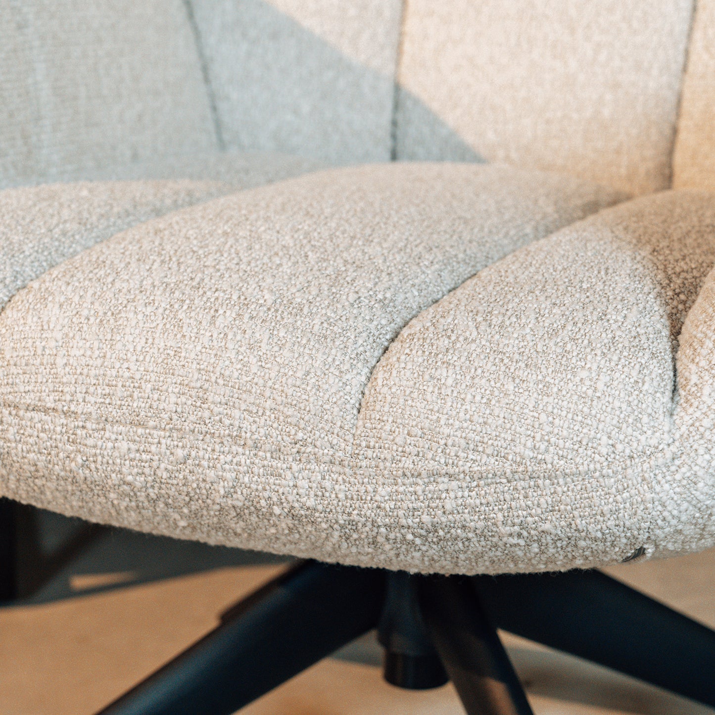 Draaifauteuil Elvis | Naturel Bouclé