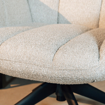 Draaifauteuil Elvis | Naturel Bouclé