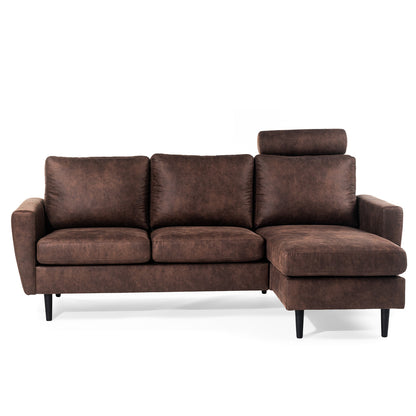 Hoekbank Lindsay | Bruin Savannah | Longchair L+R