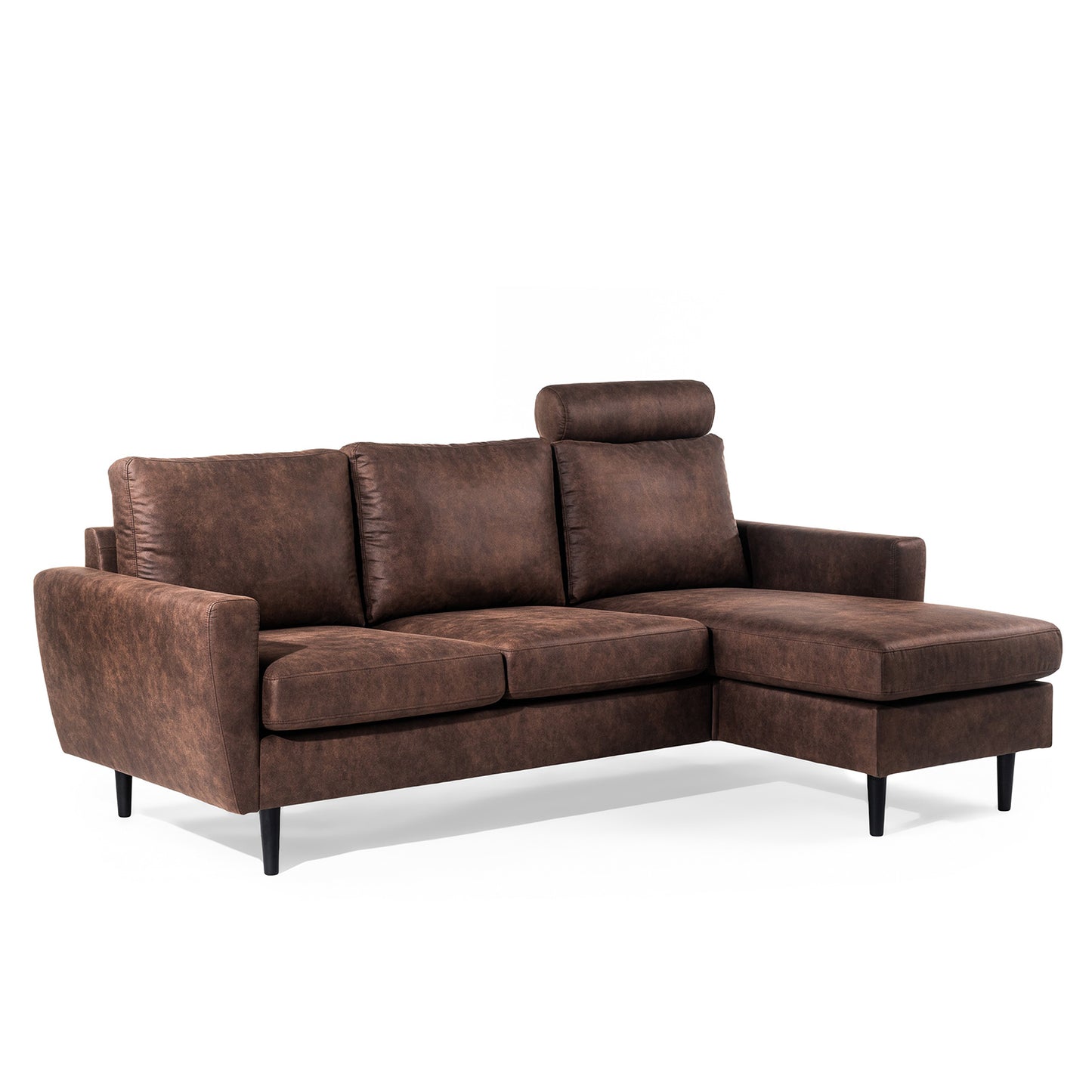 Hoekbank Lindsay | Bruin Savannah | Longchair L+R