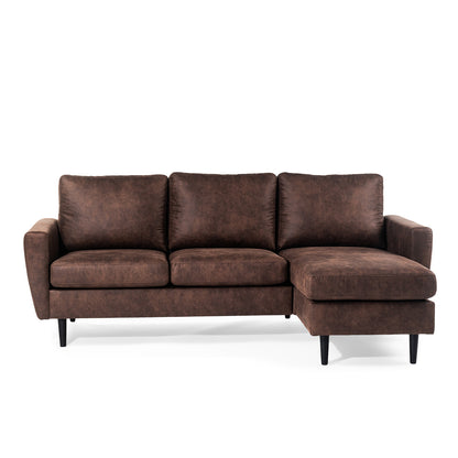 Hoekbank Lindsay | Bruin Savannah | Longchair L+R