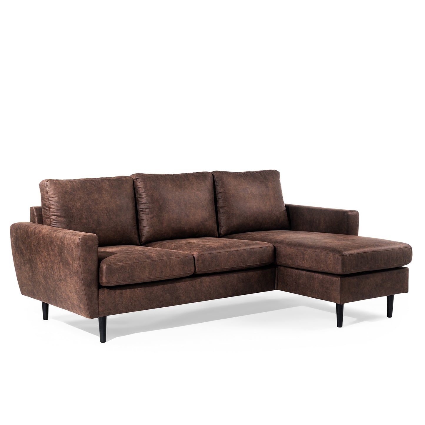 Hoekbank Lindsay | Bruin Savannah | Longchair L+R