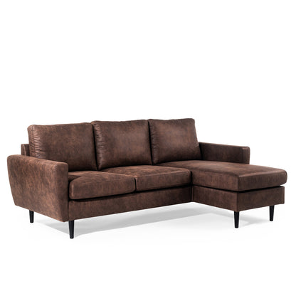 Hoekbank Lindsay | Bruin Savannah | Longchair L+R