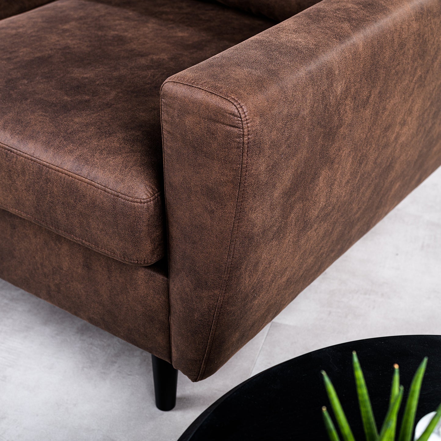 Hoekbank Lindsay | Bruin Savannah | Longchair L+R