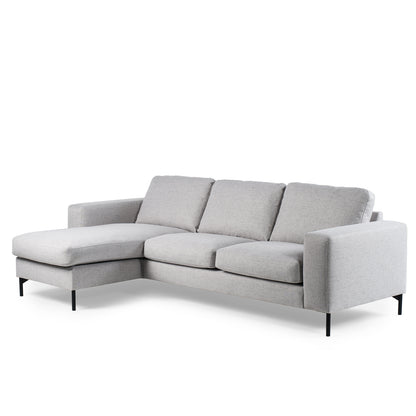 Hoekbank Tracy | Grijs Valente | Longchair L+R